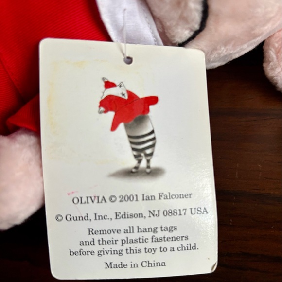 Vintage Olivia the Pig 2001 Plush Stuffie Gund NWT book - Picture 5 of 5